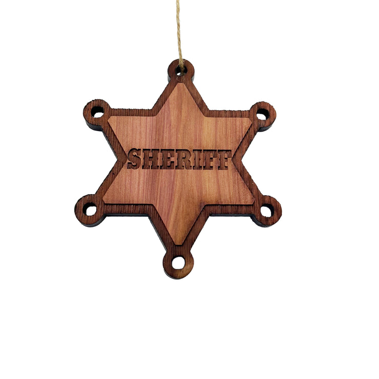 Sheriff - Cedar Ornament