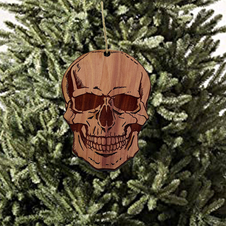 Skull - Cedar Ornament