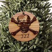 Skull and Bones 322 - Cedar Ornament