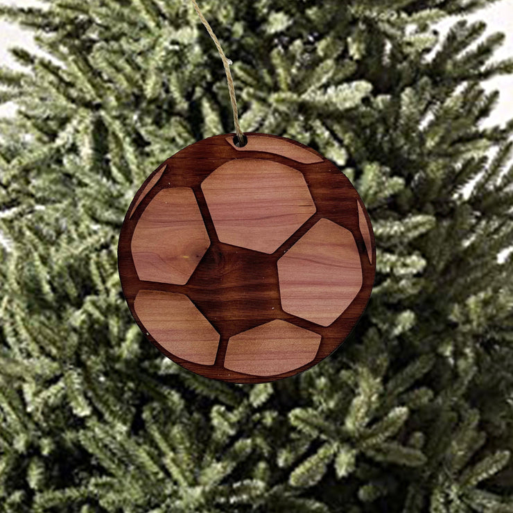 Soccer Ball - Cedar Ornament