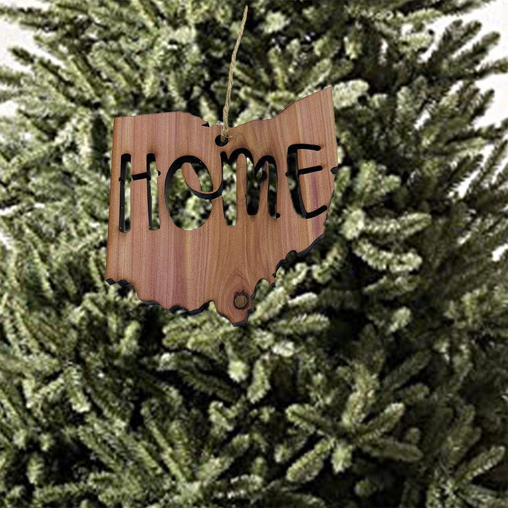 State Home Ohio - Cedar Ornament