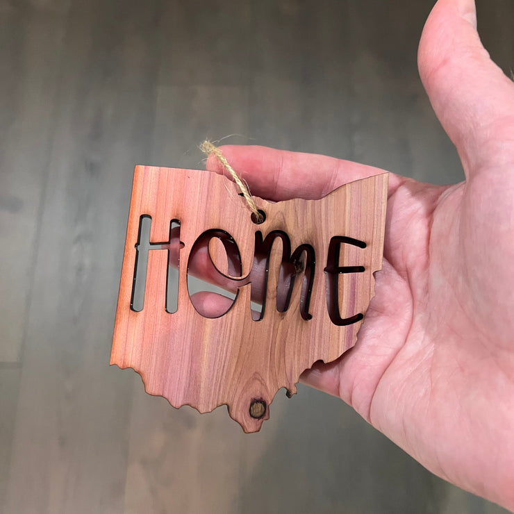 State Home Ohio - Cedar Ornament