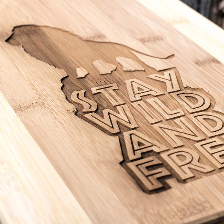 Stay Wild and Free - Lion - Cutting Board