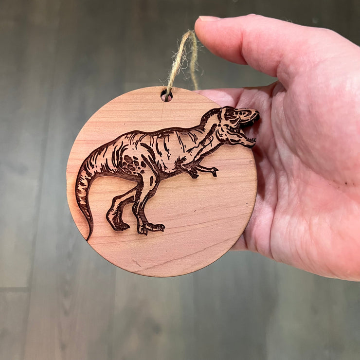 TRex Dinosaur - Cedar Ornament
