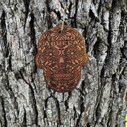 Te Amo Abuela Sugar Skull - Cedar Ornament