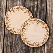 The One Coaster Set of 2 Raw Wood