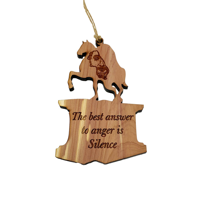 The Best answer to Anger Marcus Aurelius Cedar Ornament