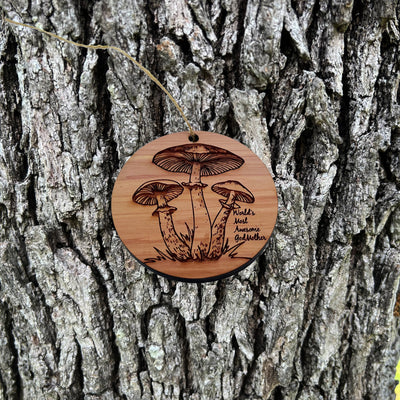 Toadstool Worlds Most Awesome GodMother - Cedar Ornament