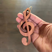 Treble Clef Note - Cedar Ornament