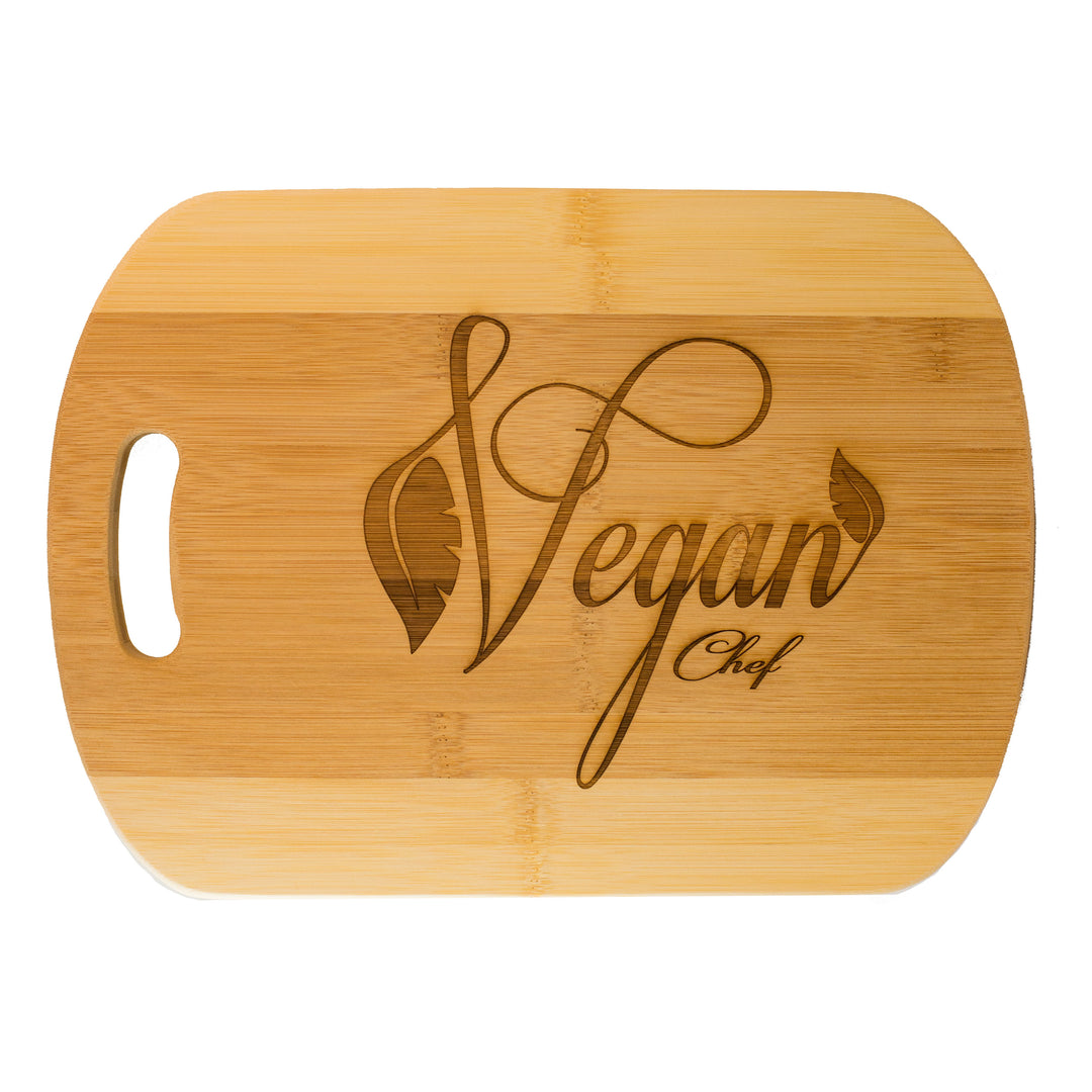 Vegan Chef Cutting Board 14''x9.5''x.5'' Bamboo Vegan Chef Cutting Board 14''x9.5''x.5'' Bamboo