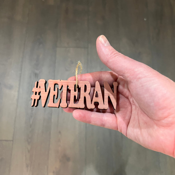 Cedar #Veteran - Cedar Ornament