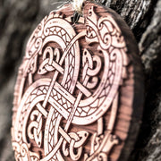 Viking Dragon Knot - Raw Cedar Ornament 3x3in