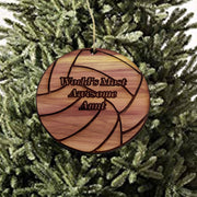 Volleyball Worlds most awesome Aunt - Cedar Ornament