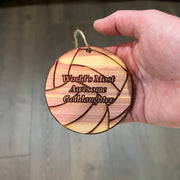 Volleyball Worlds most awesome Goddaughter - Cedar Ornament