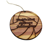 Volleyball Worlds most awesome Goddaughter - Cedar Ornament