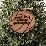 Volleyball Worlds most awesome Granddaughter - Cedar Ornament