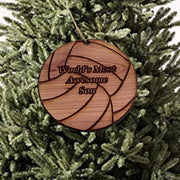 Volleyball Worlds most awesome Son - Cedar Ornament