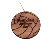 Volleyball Worlds most awesome Son - Cedar Ornament