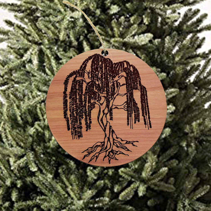 Weeping Willow - Cedar Ornament