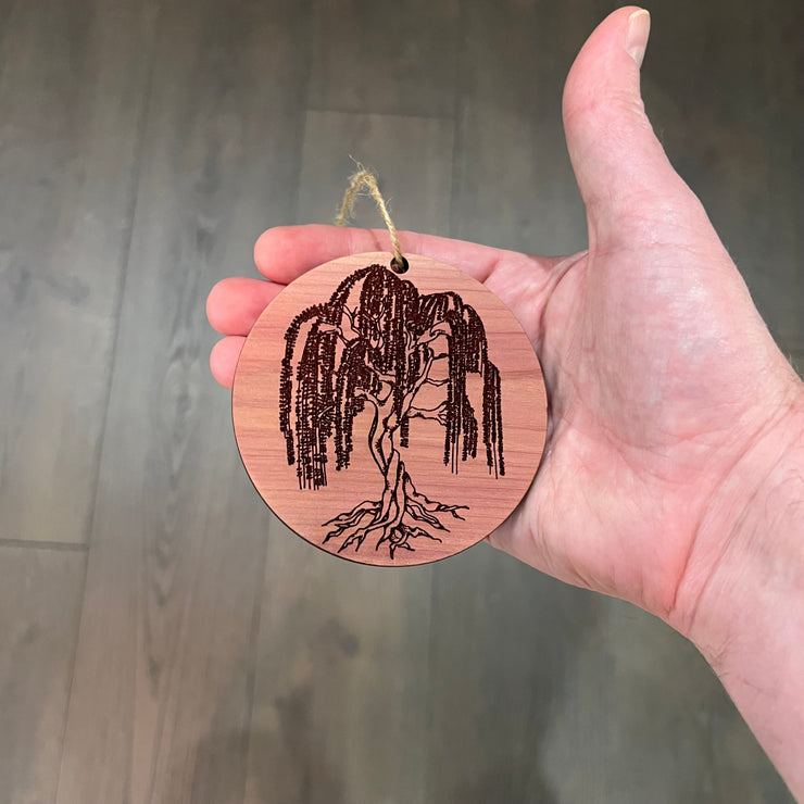 Weeping Willow - Cedar Ornament