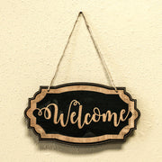 Welcome - Black Door Sign