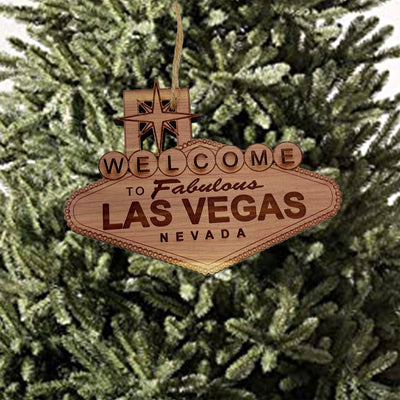 Welcome to Las Vegas - Cedar Ornament