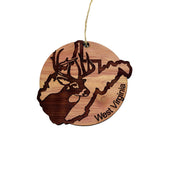 West Virgina Deer Hunter - Cedar Ornament