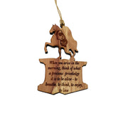 When you Arise in the Morning Marcus Aurelius CEDAR Ornament