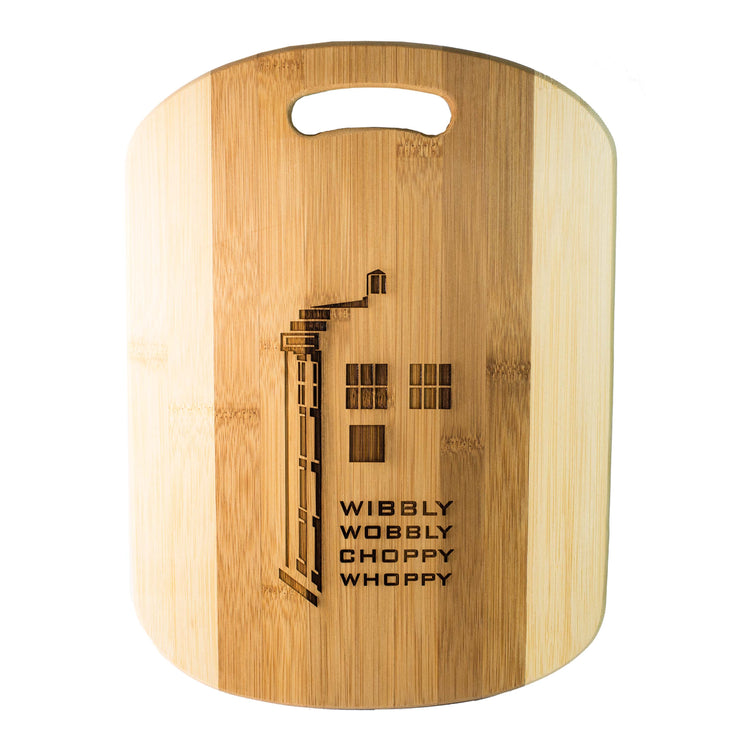 Wibbly Wobbly Choppy Whoppy Cutting Board 14''x9.5''x.5'' Bamboo