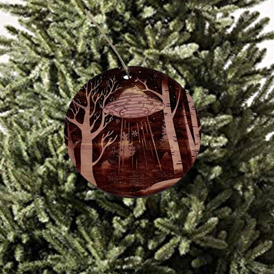 Winter UFO - Cedar ornament