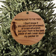 Woodpecker to the Tree - Cedar Ornament