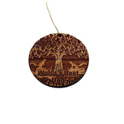 World's Best Dad Two Squirrels and Tree of Life - Cedar Ornament