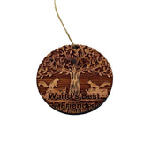 World's Best Friend Two Squirrels and Tree of Life - Cedar Ornament