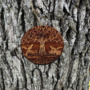 World's Best Friend Two Squirrels and Tree of Life - Cedar Ornament