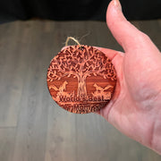 World's Best Mom Two Squirrels and Tree of Life - Cedar Ornament