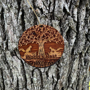 World's Best Wife Two Squirrels and Tree of Life - Cedar Ornament