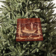 World's best Friend Fisherman - Cedar Ornament