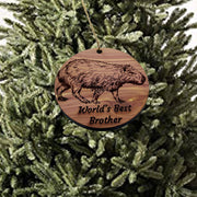 Worlds Best Brother Capybara - Cedar Ornament