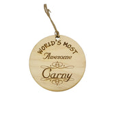 Worlds most Awesome Carny - Ornament