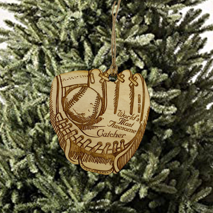 Worlds most Awesome Catcher - Ornament