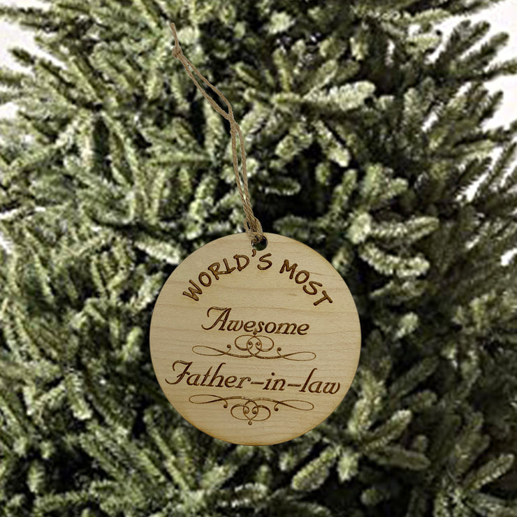 Worlds most Awesome Father-in-Law - Ornament