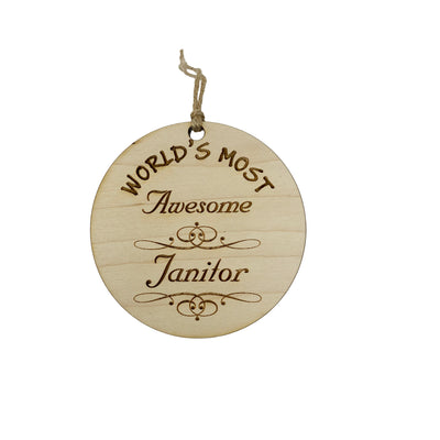Worlds most Awesome Janitor - Ornament