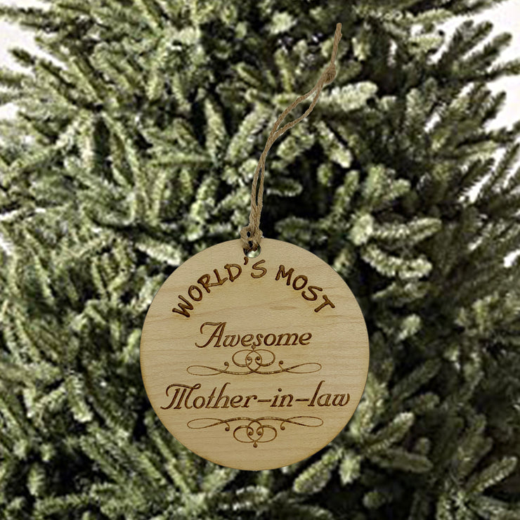 Worlds most Awesome Mother-in-Law - Ornament