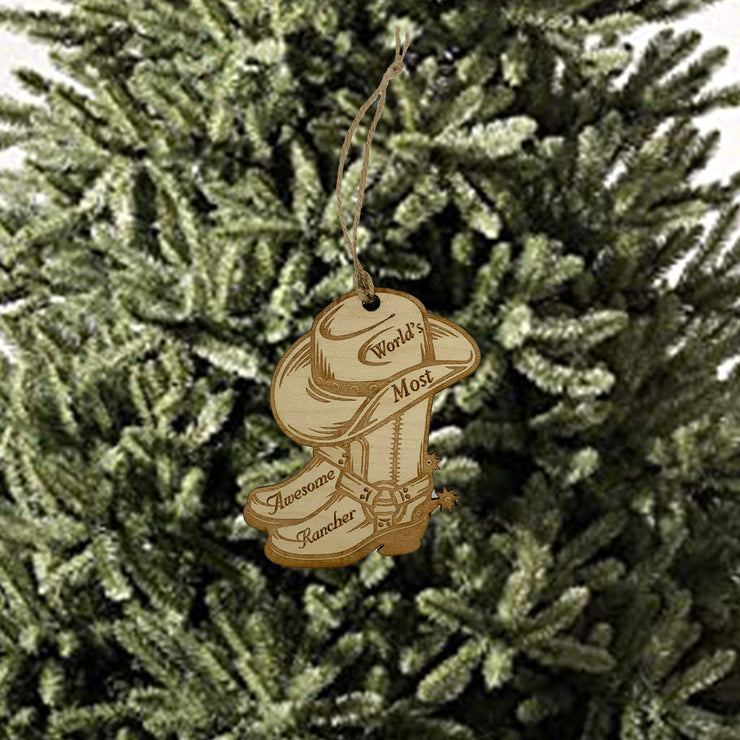 Worlds most Awesome Rancher - Ornament