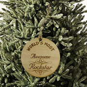 Worlds most Awesome Rockstar - Ornament