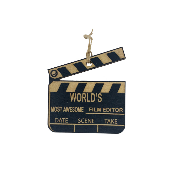 Worlds most awesome Film Editor - Ornament Black