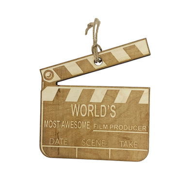 Worlds most awesome Film Producer - Ornament Raw Wood