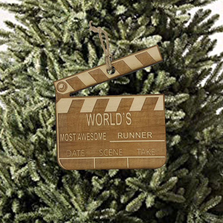 Worlds most awesome Runner - Ornament Raw Wood