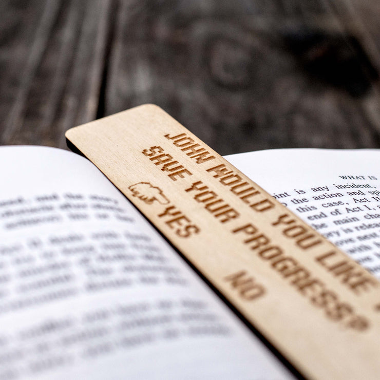 Bookmark - Would You Like to Save Your Progress