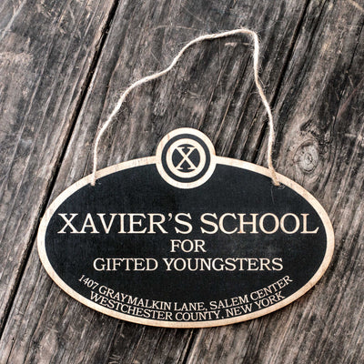 Xavier's School for Gifted Youngsters - Black Door Sign